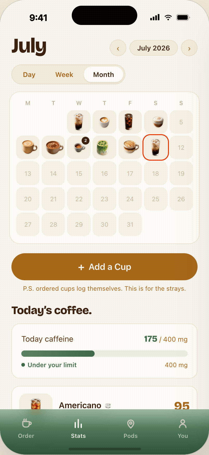 P.S. Coffee app prototype